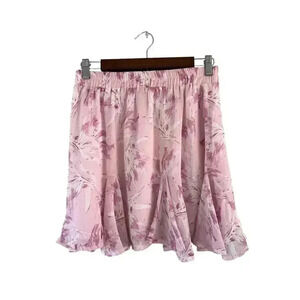 Gianni Bini Pink Floral Coquette Fairy Mini Skirt Size Medium NWT